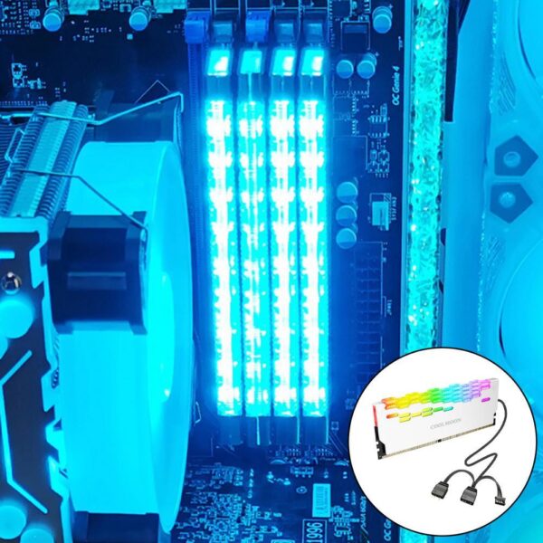 Coolmoon Ra-2 Ram Cooler High Efficiency 5v Argb Memory Module Heat Sink Light Effect Desktop Computer Memory Cooler red - Image 4