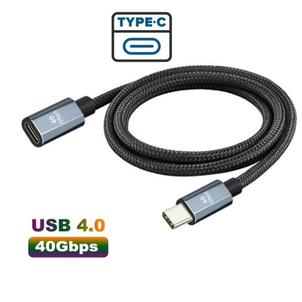 Type-C USB 4.0 40Gbps Data Charging Cable 100W 5A Fast Charge Cable 8K 60HZ Audio Video Transmission For USB C Devices 0.8 meters - Image 2
