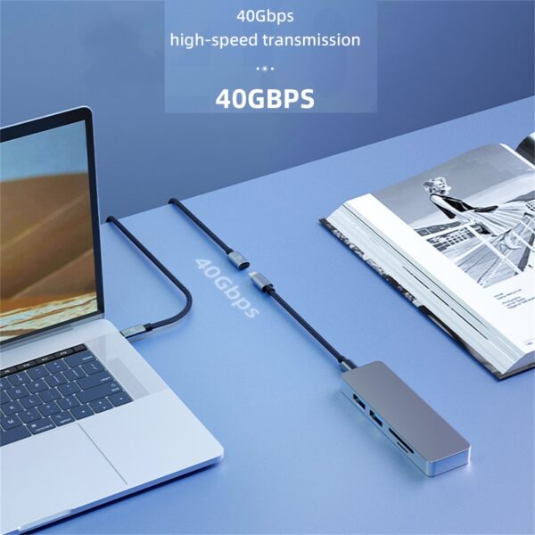 Type-C USB 4.0 40Gbps Data Charging Cable 100W 5A Fast Charge Cable 8K 60HZ Audio Video Transmission For USB C Devices 0.8 meters - Image 7