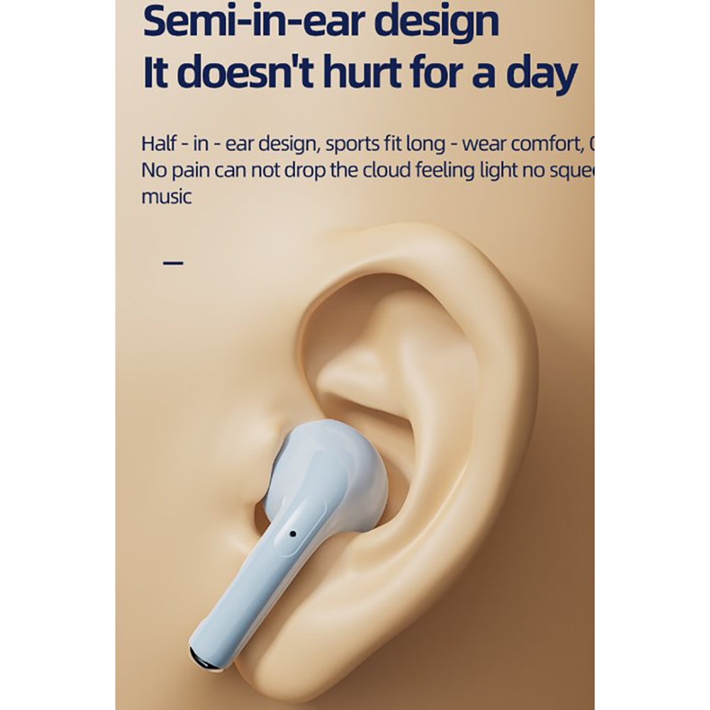 BD02 Wireless Earbuds In-Ear Earphones With Clear Calling Transparent Charging Case For Cell Phone Computer Laptop Sports black - Image 5