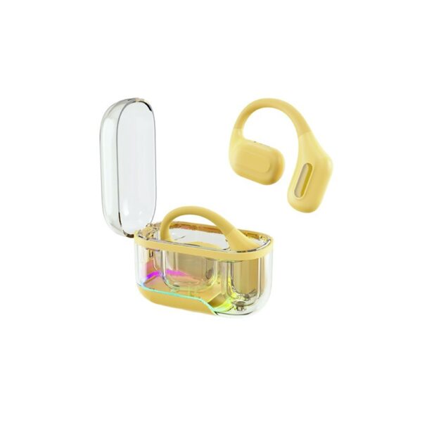 C01 Wireless Hanging Ear Headphones Open Ear Headphones Stereo Sound Earphones Noise Reduction Earphones Yellow - Image 2