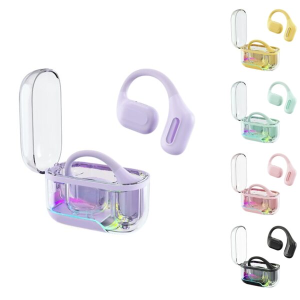 C01 Wireless Hanging Ear Headphones Open Ear Headphones Stereo Sound Earphones Noise Reduction Earphones Yellow - Image 5