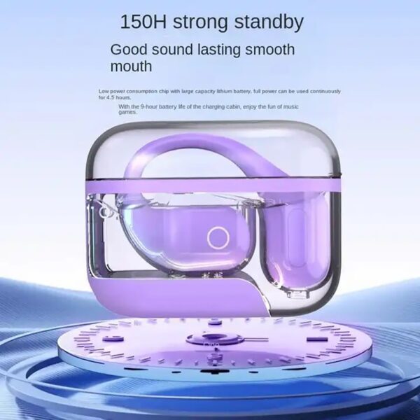 C01 Wireless Hanging Ear Headphones Open Ear Headphones Stereo Sound Earphones Noise Reduction Earphones Yellow - Image 7