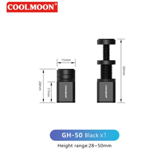 GPU Vertical Mount Aluminum Alloy GPU Stand Telescopic Screw Design Bracket Accessories Adjustable Height Graphics Card Brackets Holder Vertical Graphics Video Card Bracket GH-120 silver - Image 2