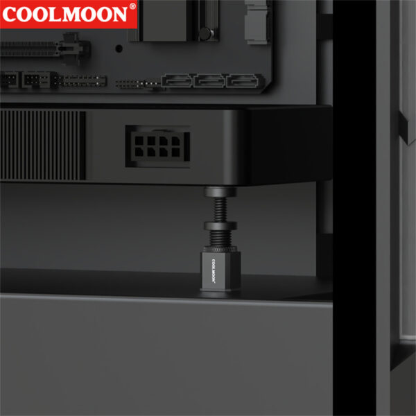 GPU Vertical Mount Aluminum Alloy GPU Stand Telescopic Screw Design Bracket Accessories Adjustable Height Graphics Card Brackets Holder Vertical Graphics Video Card Bracket GH-120 silver - Image 4