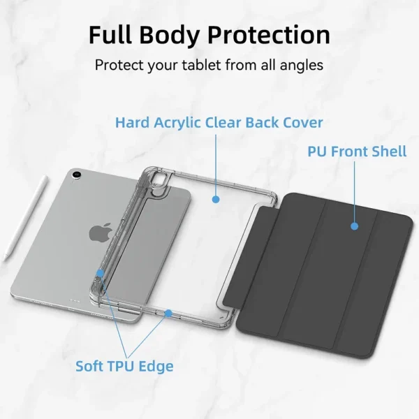 Color: Red, Size: TEN - For iPad Air 5 Case 2024 Air 6 11 iPad Pro 11 12.9 13 10 Gen 10.2 9th 8th 7th 9.7 6th 5th Mini 7 6 Smart case with pen Holder - Image 7