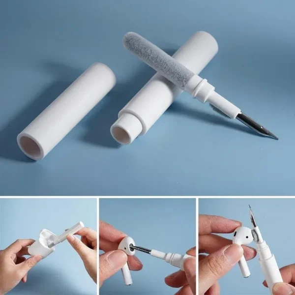 Color: WHITE - Bluetooth Earphone Cleaner Kit For Airpods Pro 1 2 3 Earbuds Case Cleaning Pen Brush Tool For Xiaomi Huawei Lenovo Headset - Image 3