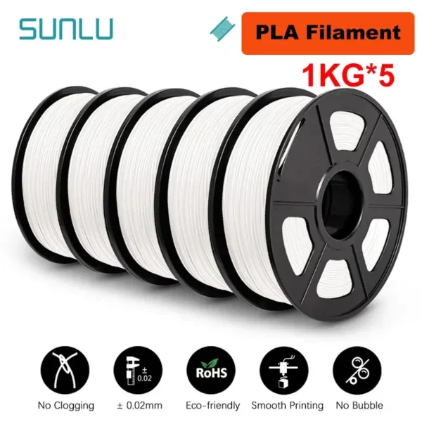 Color: Red, Ships From: CHINA - Top 5KG 3D PLA/PETG/PLA PLUS/Clear Filament 1.75mm 5Roll 1KG 3D Printer Neatly Wound 3D Filament for 3D Printer& 3D Pen - Image 3