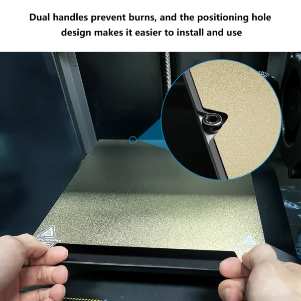 Color: Gold, Size: 0.2mm - Upgrade Pet Bed For Creality K1 K1 Max K1C Ender-3 S1 Pro Magnetic Plate Ender-5 S1 Reality Bed Reality K1 Bulid Plate Pei Sheet - Image 3