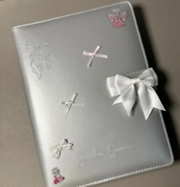 Color: Dark Khaki - MINKYS PU Leather Silver A5 Kpop Photocards Collect Binder idol Photo Card Book Idol Storage Album Stationery - Image 6