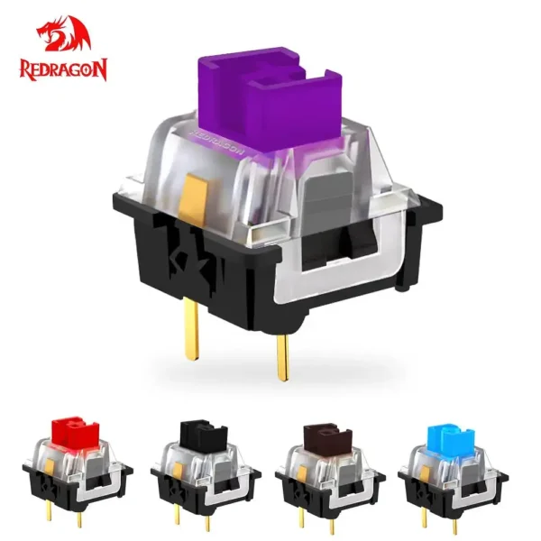 Color: Navy Blue, Axis Body: blue switch - REDRAGON SMD RGB MX switch 3Pin Clicky Linear Tactile silent red blue Black Brown Purple Switche For Backlit Mechanical keyboard - Image 2