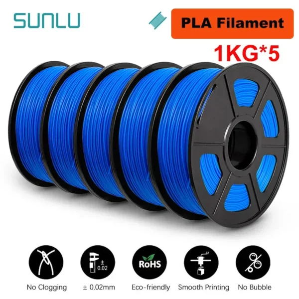 Color: Red, Ships From: CHINA - Top 5KG 3D PLA/PETG/PLA PLUS/Clear Filament 1.75mm 5Roll 1KG 3D Printer Neatly Wound 3D Filament for 3D Printer& 3D Pen - Image 6