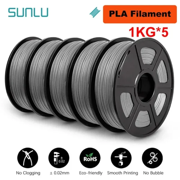Color: Red, Ships From: CHINA - Top 5KG 3D PLA/PETG/PLA PLUS/Clear Filament 1.75mm 5Roll 1KG 3D Printer Neatly Wound 3D Filament for 3D Printer& 3D Pen - Image 4