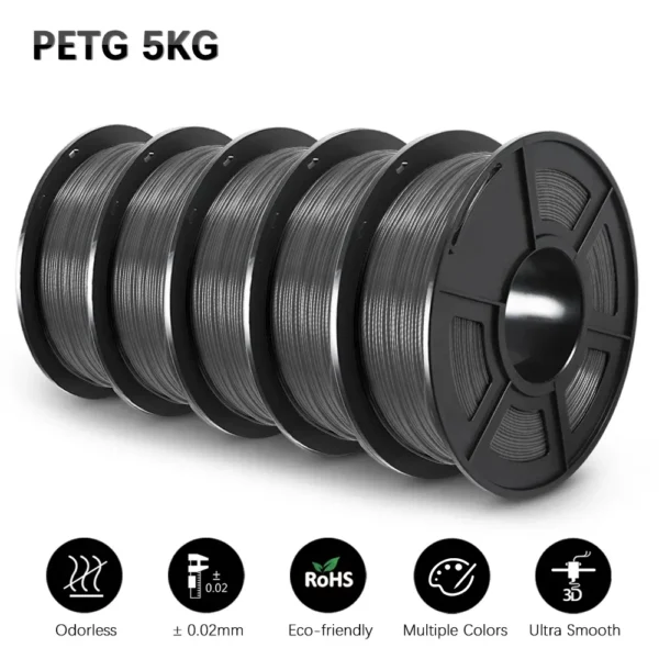 Color: glowing red, Ships From: CHINA - Top 3D Filament PETG/EASY ABS/TPU/ASA Filamnet 1.75mm 5Roll 1KG(TPU 0.5KG/Roll) 3D Printer Filament for 3D Printer - Image 7