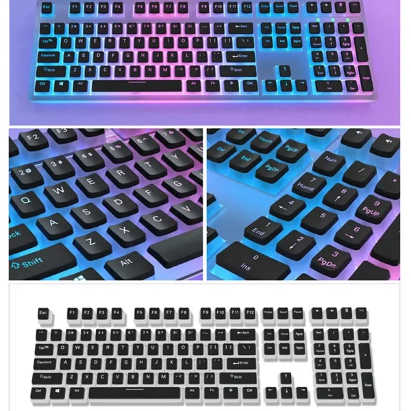 Color: Beige - 129Keys Keyboard Keycap OEM Profile PBT Material Key Cap for Mx Hot Swap Mechanical Keyboard Switch Transparent Pudding Keycaps - Image 5