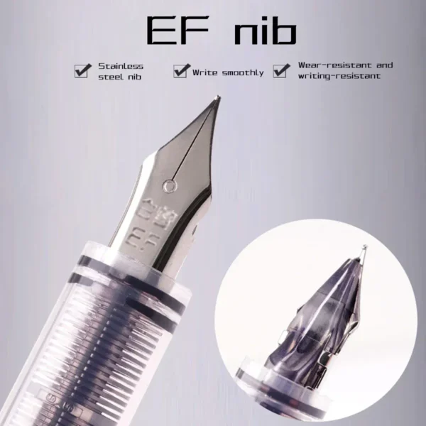 Color: light yellow - 0.5mm F /0.38mm EF Extra Fine Nib Disposable  Classic Fountain Pens For Writing  For Student Office Painting & Creative Projects - Image 6