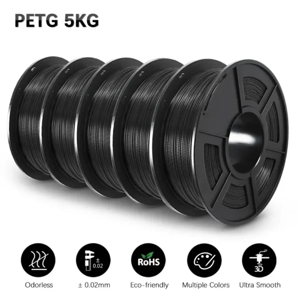 Color: glowing red, Ships From: CHINA - Top 3D Filament PETG/EASY ABS/TPU/ASA Filamnet 1.75mm 5Roll 1KG(TPU 0.5KG/Roll) 3D Printer Filament for 3D Printer - Image 5