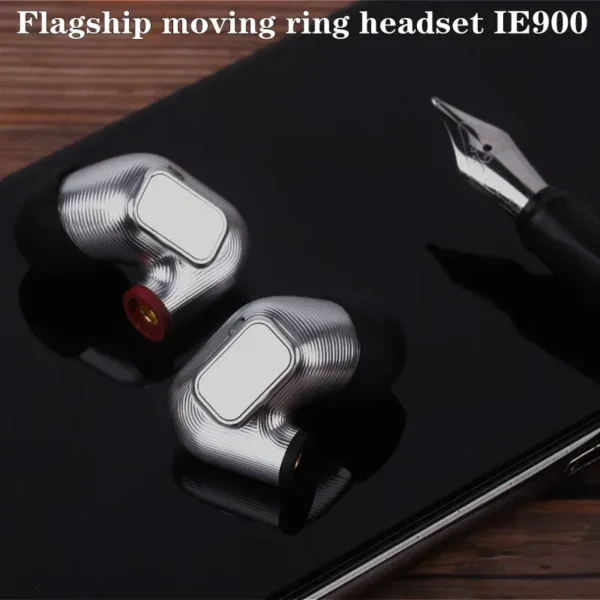 Color: khaki - IE900 IEM Origin In ear Metal Headset HiFi Monitoring Noise Reduction Mobile Computer mmcx Universal Earplugs IE800S IE300 IE600 - Image 2