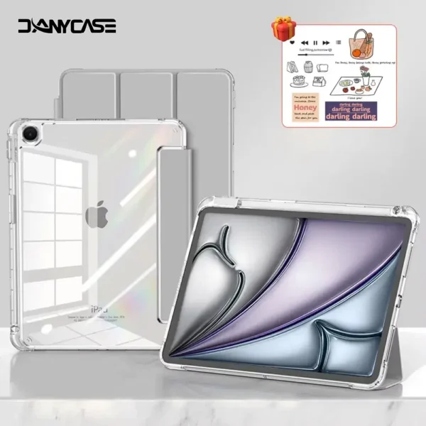 Color: Red, Size: TEN - For iPad Air 5 Case 2024 Air 6 11 iPad Pro 11 12.9 13 10 Gen 10.2 9th 8th 7th 9.7 6th 5th Mini 7 6 Smart case with pen Holder - Image 2