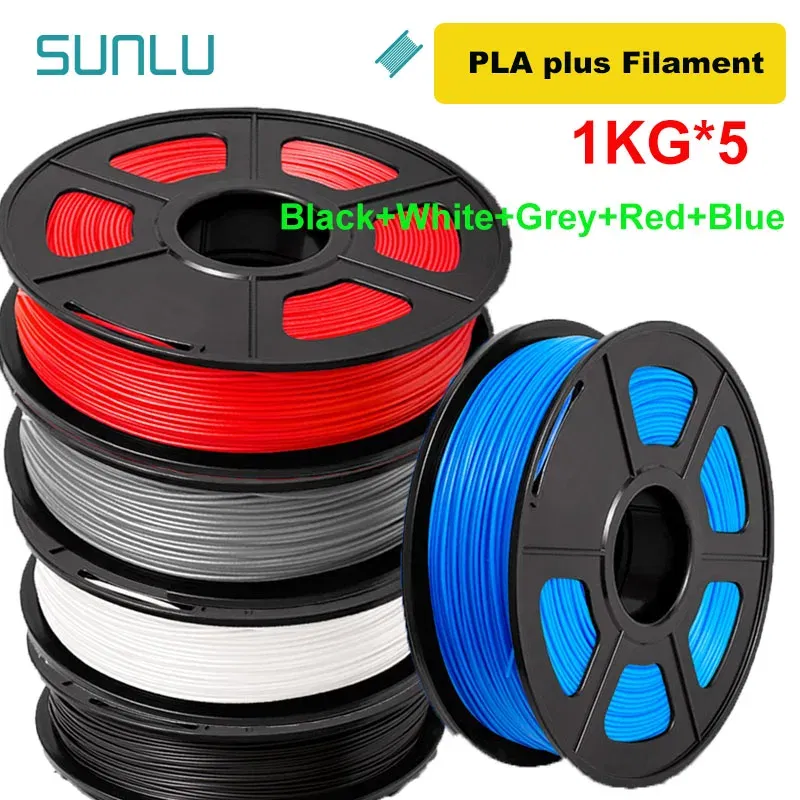 Color: BRIGHT RED, Ships From: CHINA - Top 5KG 3D PLA/PETG/PLA PLUS/Clear Filament 1.75mm 5Roll 1KG 3D Printer Neatly Wound 3D Filament for 3D Printer& 3D Pen