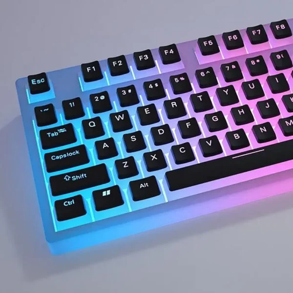 Color: Beige - 129Keys Keyboard Keycap OEM Profile PBT Material Key Cap for Mx Hot Swap Mechanical Keyboard Switch Transparent Pudding Keycaps - Image 4