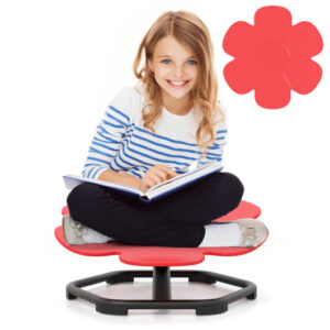 Kids Sensory Swivel Chair Elephant Petal 360?° Spinning Chair-Red - Color: Red