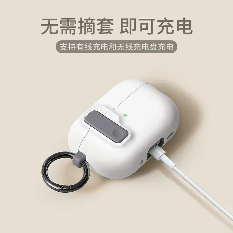 Color: Dark Orange, Size: S - Protective Case For Airpods 4 Cover Luxury Earphone Cover Case For Apple Airpodspro2 3Air Pods Pro Shockproof Sleve With Hook ?»? - Image 4