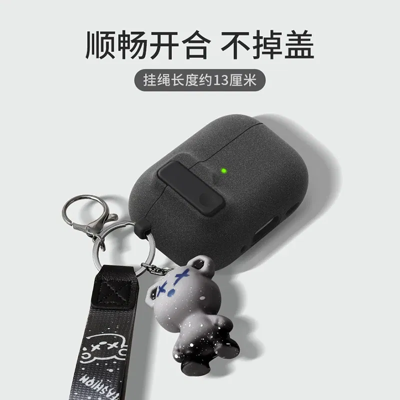 Color: Dark Orange, Size: S - Protective Case For Airpods 4 Cover Luxury Earphone Cover Case For Apple Airpodspro2 3Air Pods Pro Shockproof Sleve With Hook ?»? - Image 6