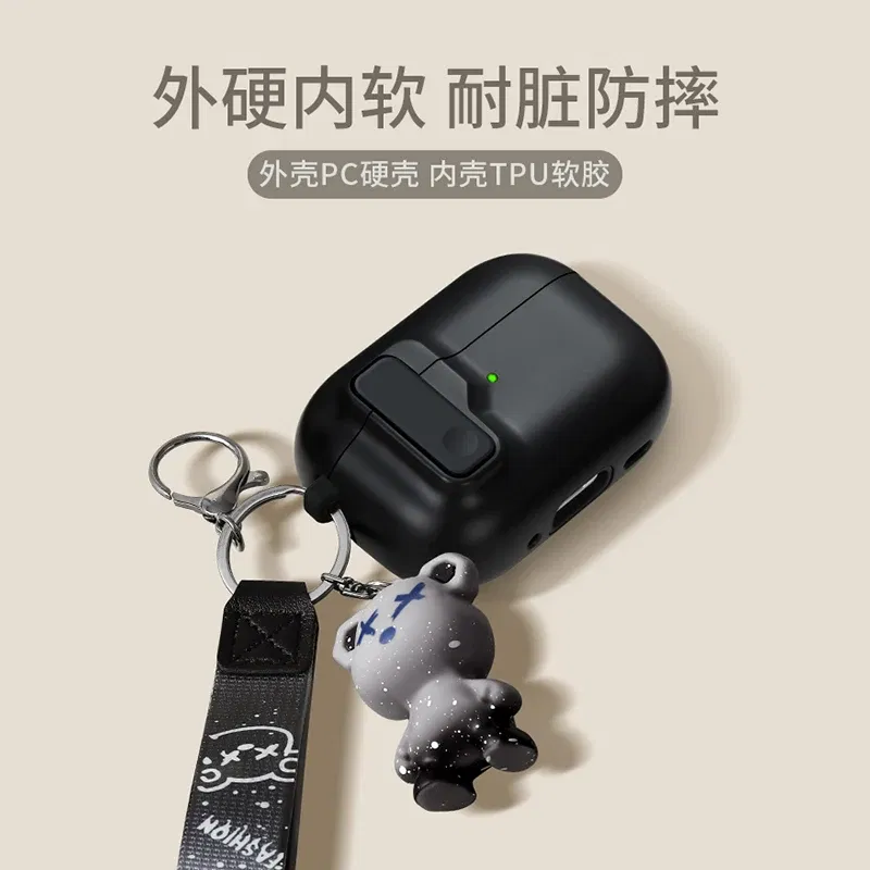 Color: Dark Orange, Size: S - Protective Case For Airpods 4 Cover Luxury Earphone Cover Case For Apple Airpodspro2 3Air Pods Pro Shockproof Sleve With Hook ?»? - Image 5